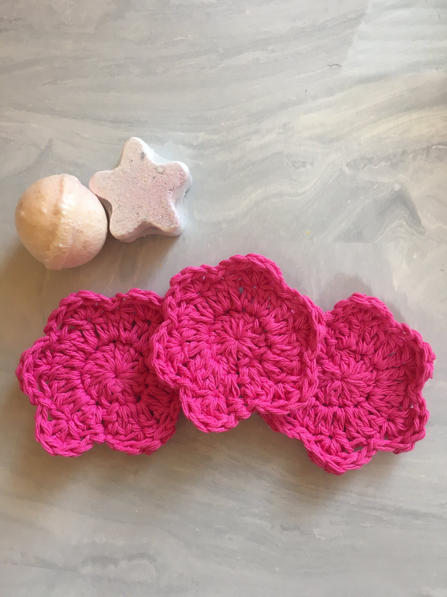 Handmade Cotton Face Scrubbies (3 pack)