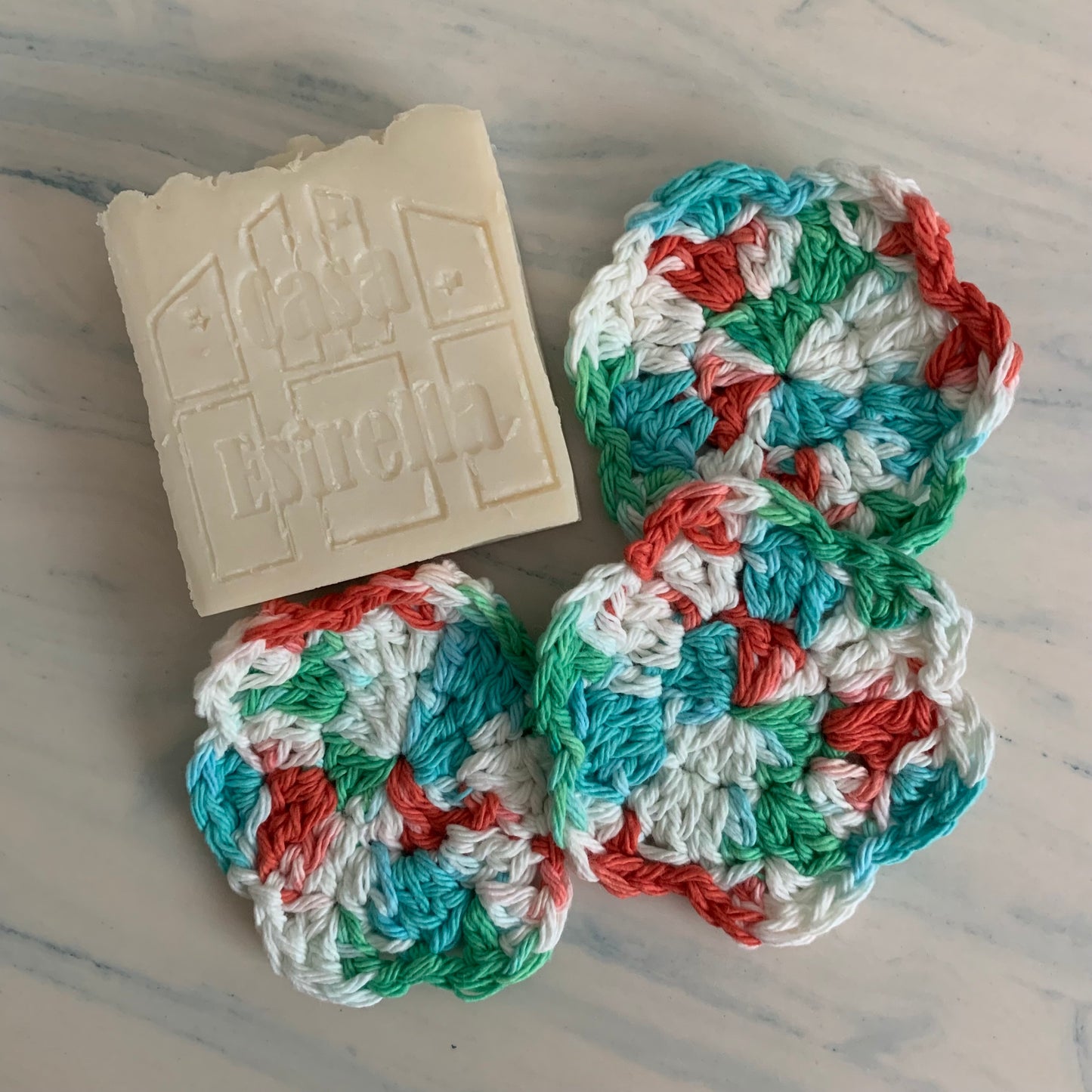 Handmade Cotton Face Scrubbies (3 pack)