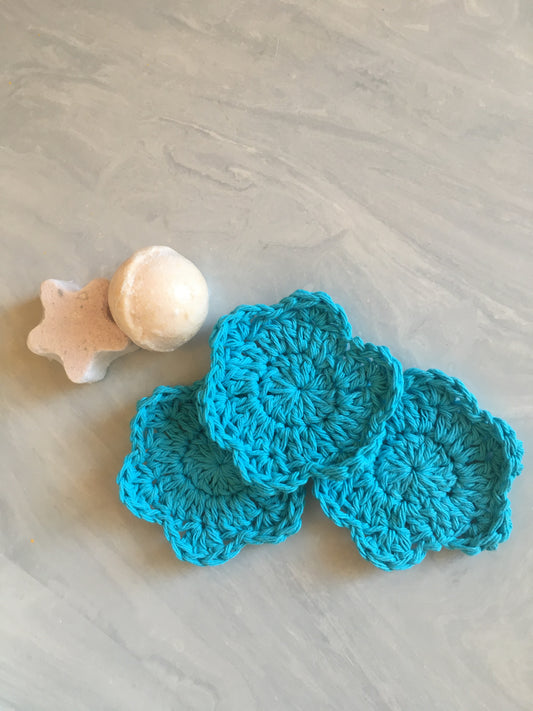 Handmade Cotton Face Scrubbies (3 pack)