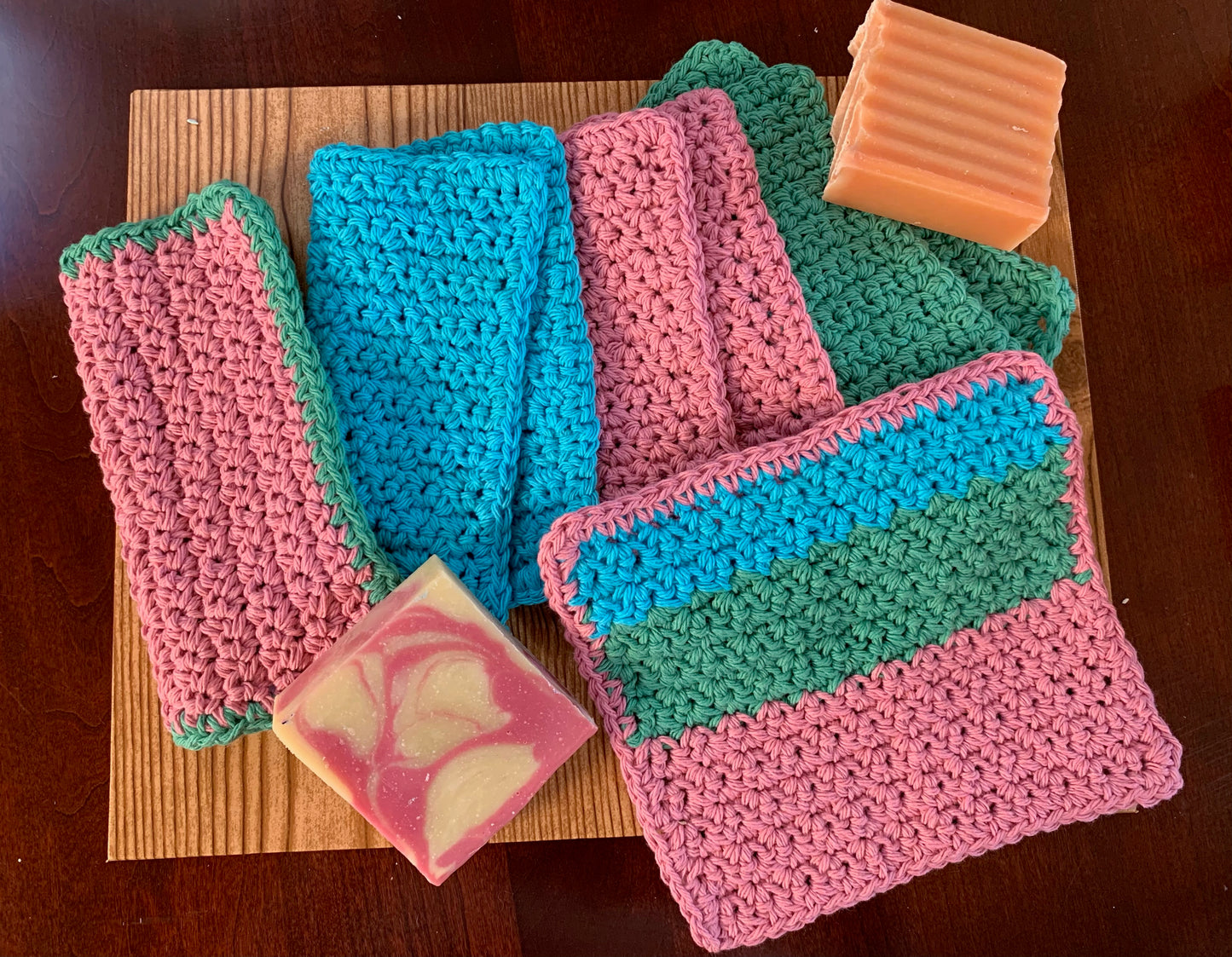 Handmade Crocheted Cotton Washcloths